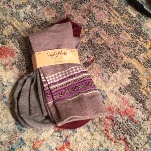 Legale Soft Heather Women’s Gray and Purple Socks